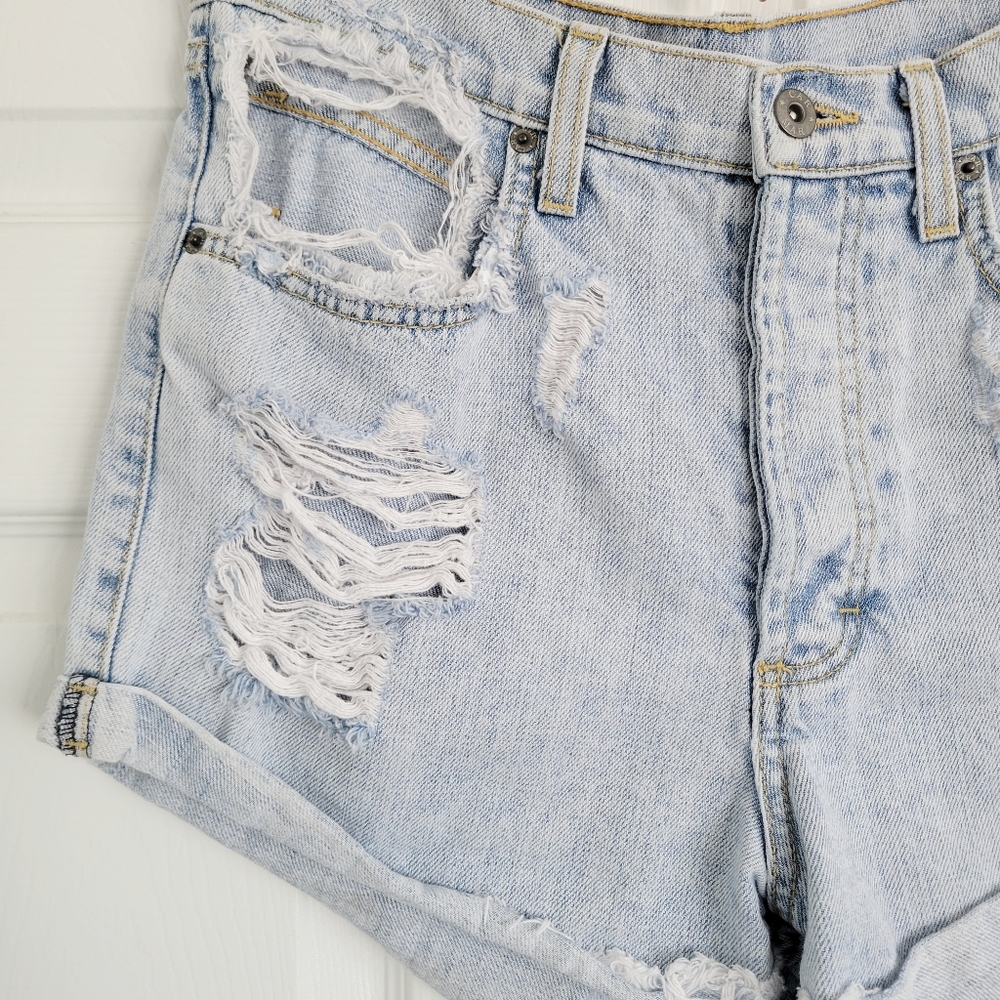 Carmar Cutout Pocket Distressed Denim Shorts - Picture 3 of 7